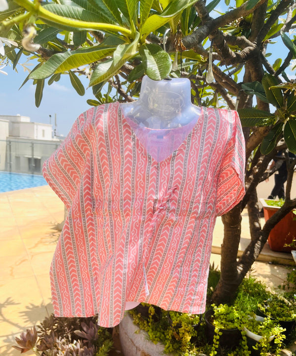 Soft Pink Cotton Kaftan