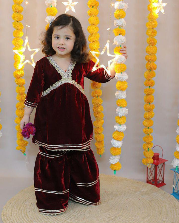 Velvet Alyaa Kurta Sharara Set