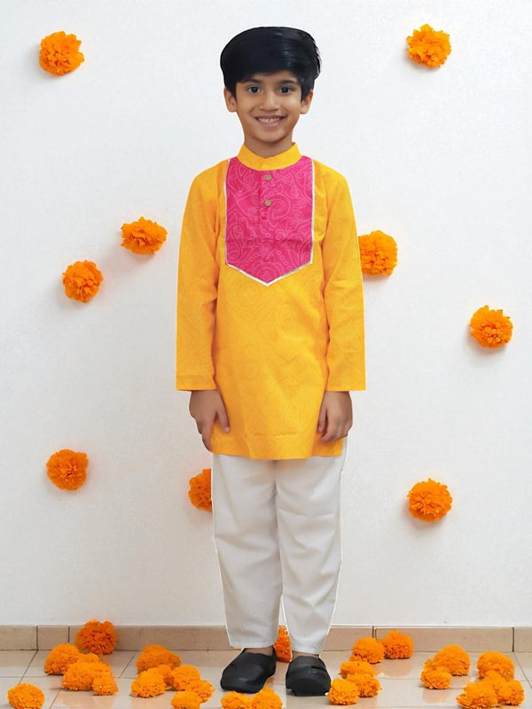 Bandhej Ethnic Motif Kurta Set