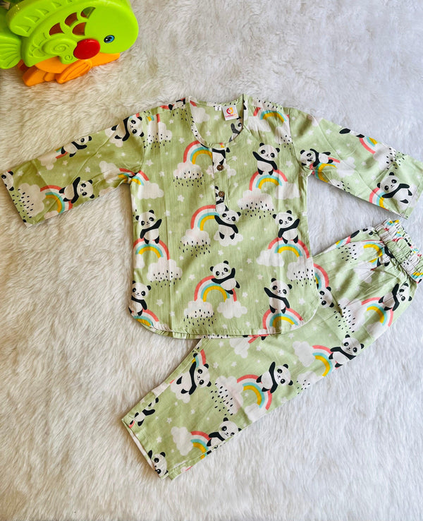 Cute Panda kurta style Nightwear