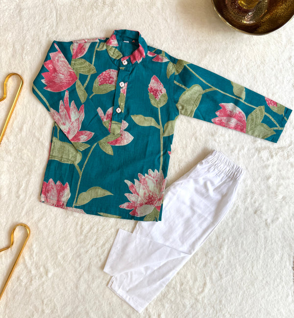 Ethno Kurta Pyjama Set