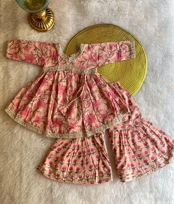 Peaches Alia Style Sharara set