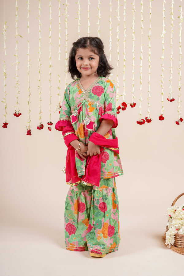 Boutique Flower Sharara Set