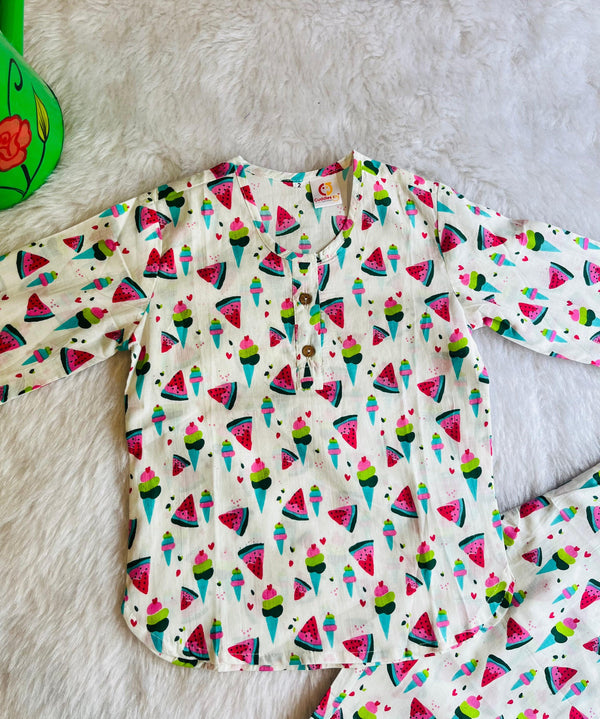 Melon kurta style Nightwear