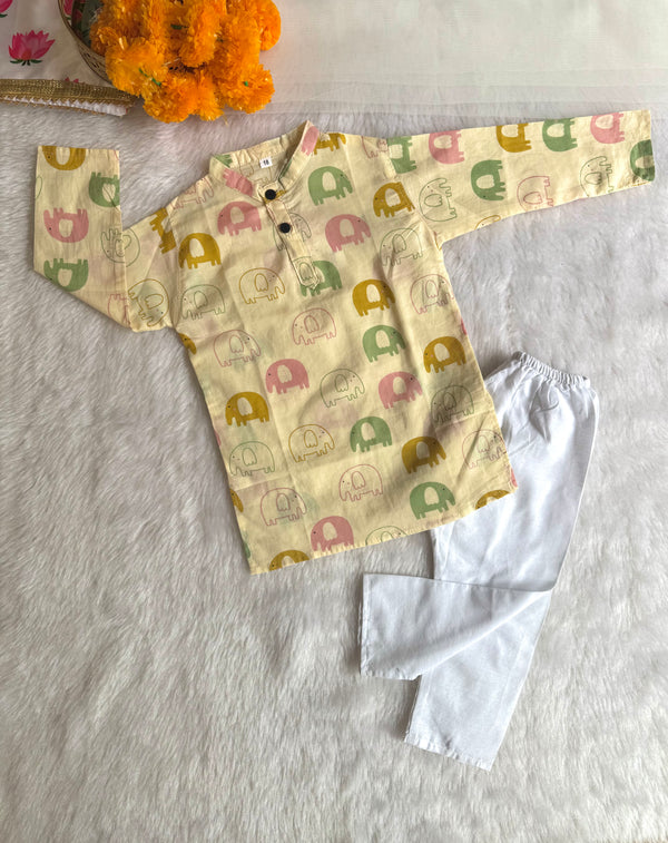 Elephant Design kurta set