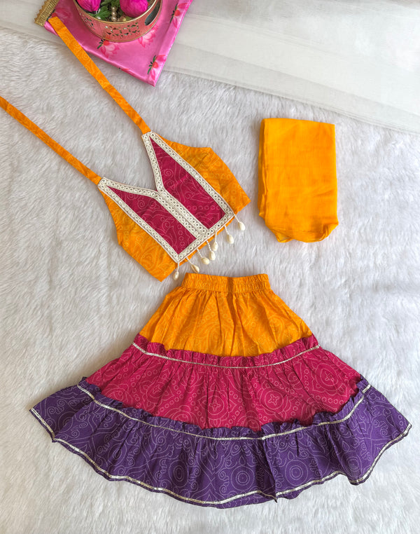 Festive Ghoomar Style Ghagra Set