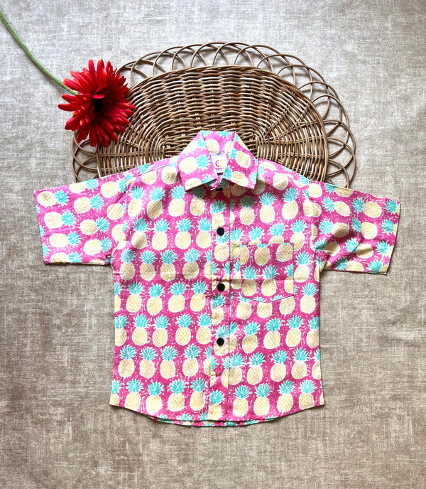 Cute Pineapple Half Shirt