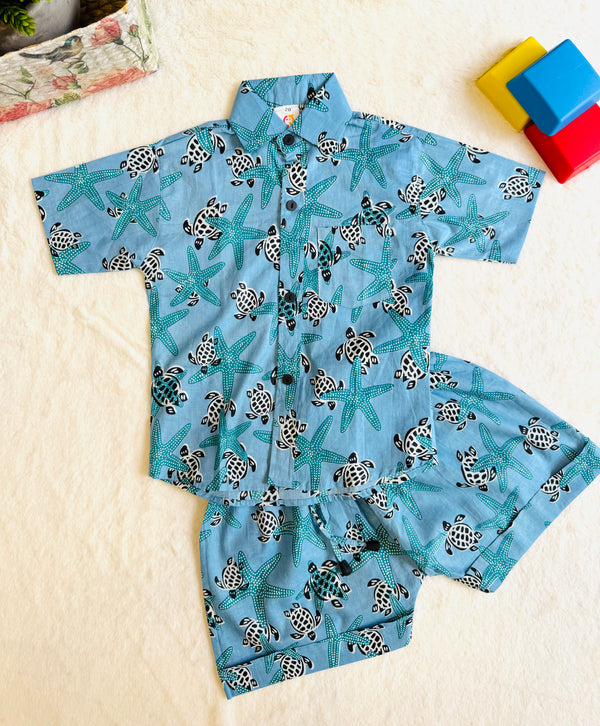 Printed Shirt Shorts