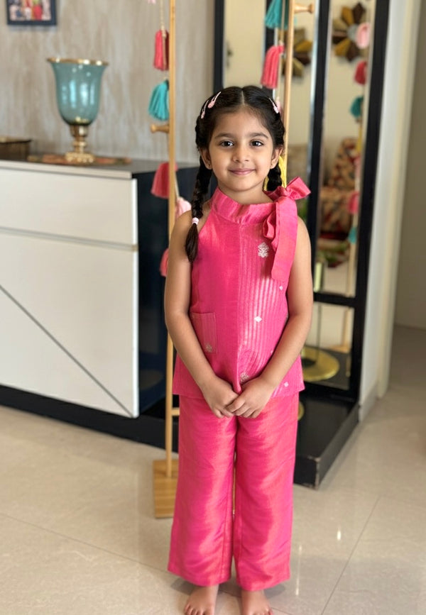 Sparkle Silky Girls Ethnic Set