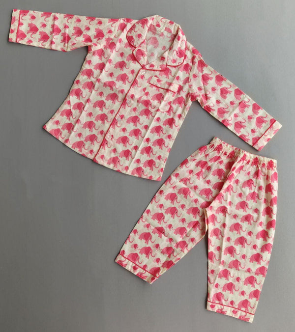 ELE print collared Nightwear