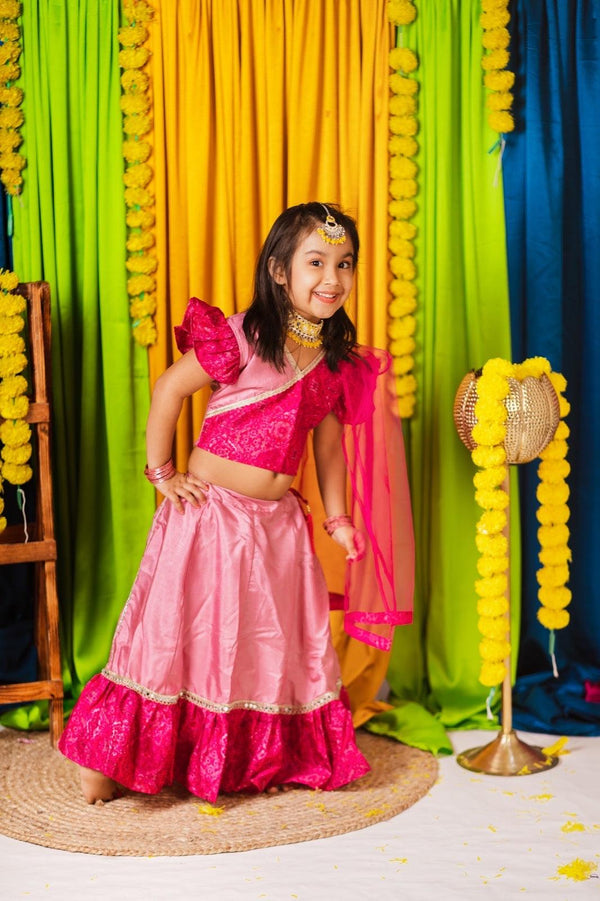 RajaRani Pink Ghagra Set