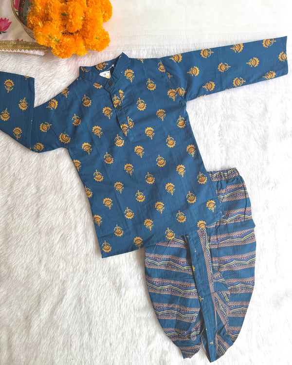 Floral kurta dhoti set