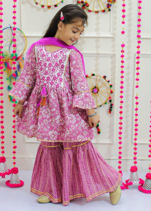 Embroidered Designed Sharara Set