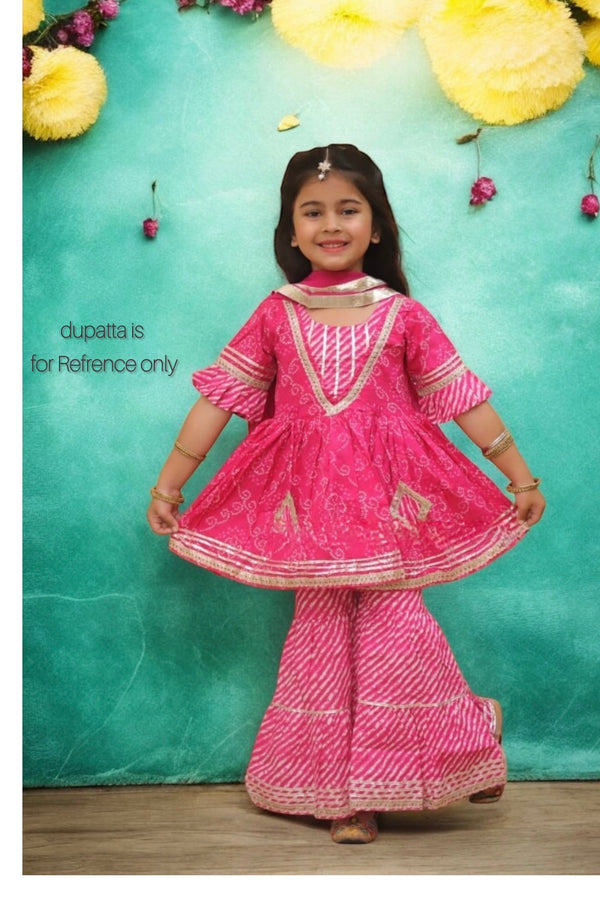 Bandhej Tradition Sharara Set