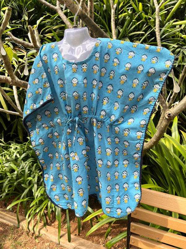 Blue Lady Printed Kaftan