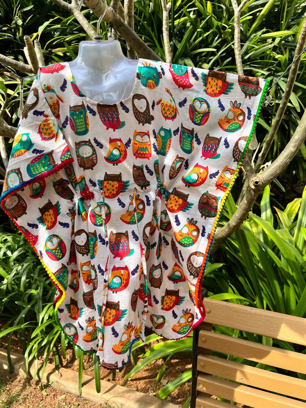 Owl Printed Kaftan