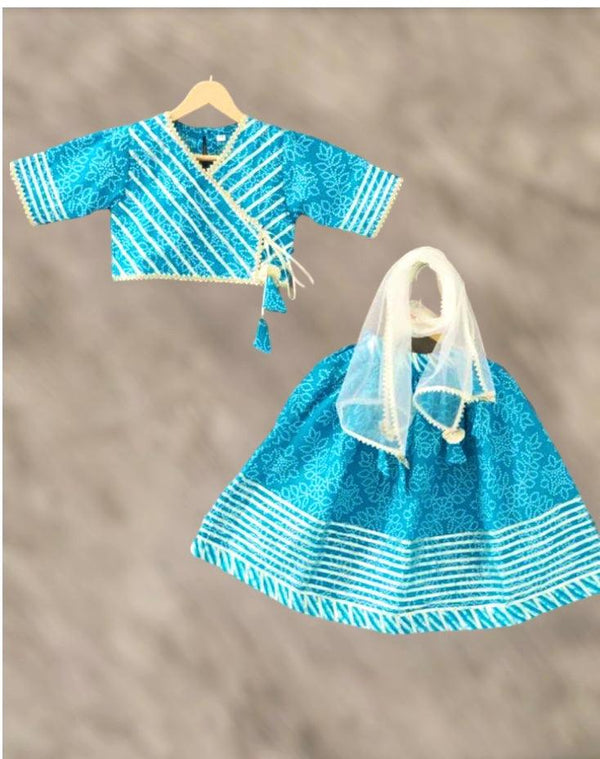 Bandhani Blue Ghagra Choli set