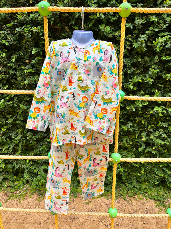 Cute jungle kurta style Nightwear