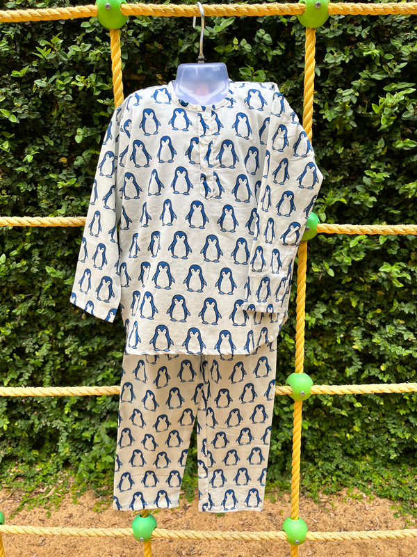 Cute penguin kurta style Nightwear